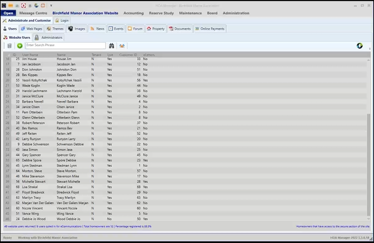 HOA Manager - Websites